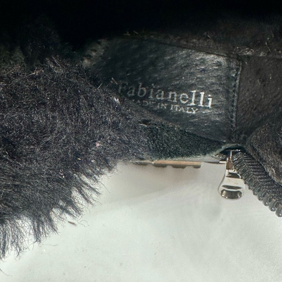 Fabianelli Italian ankle boot, zip zipper, faux fur cuffs,  size 8 - Picture 11 of 11